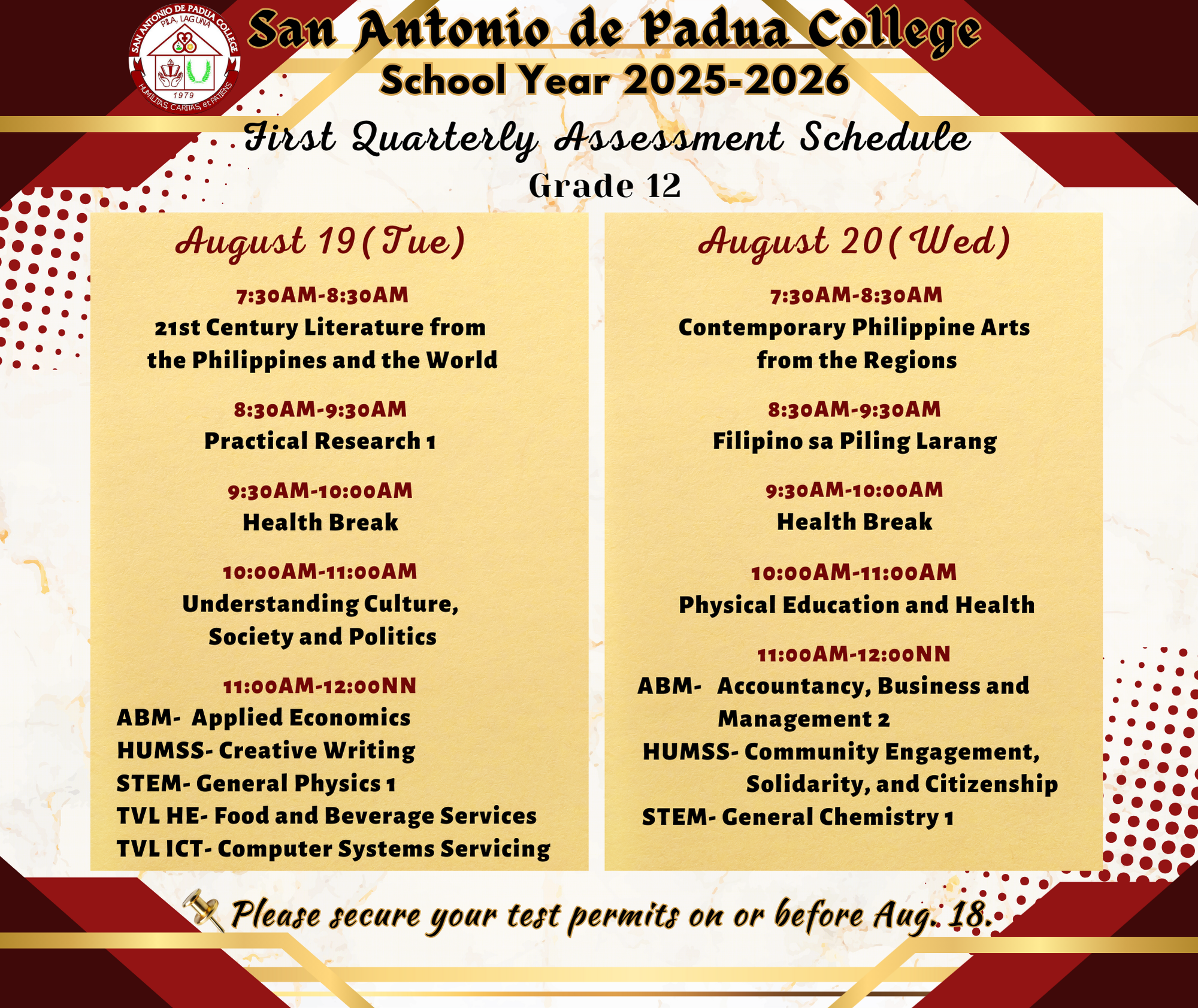 Attachment SAPC Grade 12 1st QA Sched.png